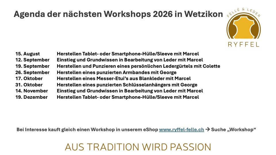 Sichern Sie sich noch heute einen Platz in einem unserer Workshop, suchen nach "Workshop" und legen den Kurs in den Warenkorb